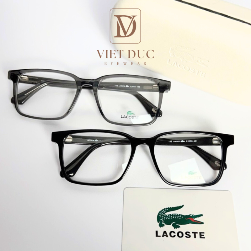 Gọng kính Lacoste L2055 18 Gọng kính LACOSTE L2055 Đen , Xám