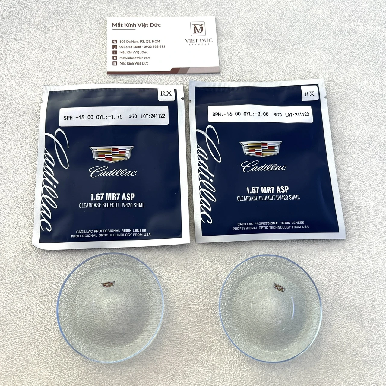 Tròng Kính CADILLAC 1.67 MR7 ASP